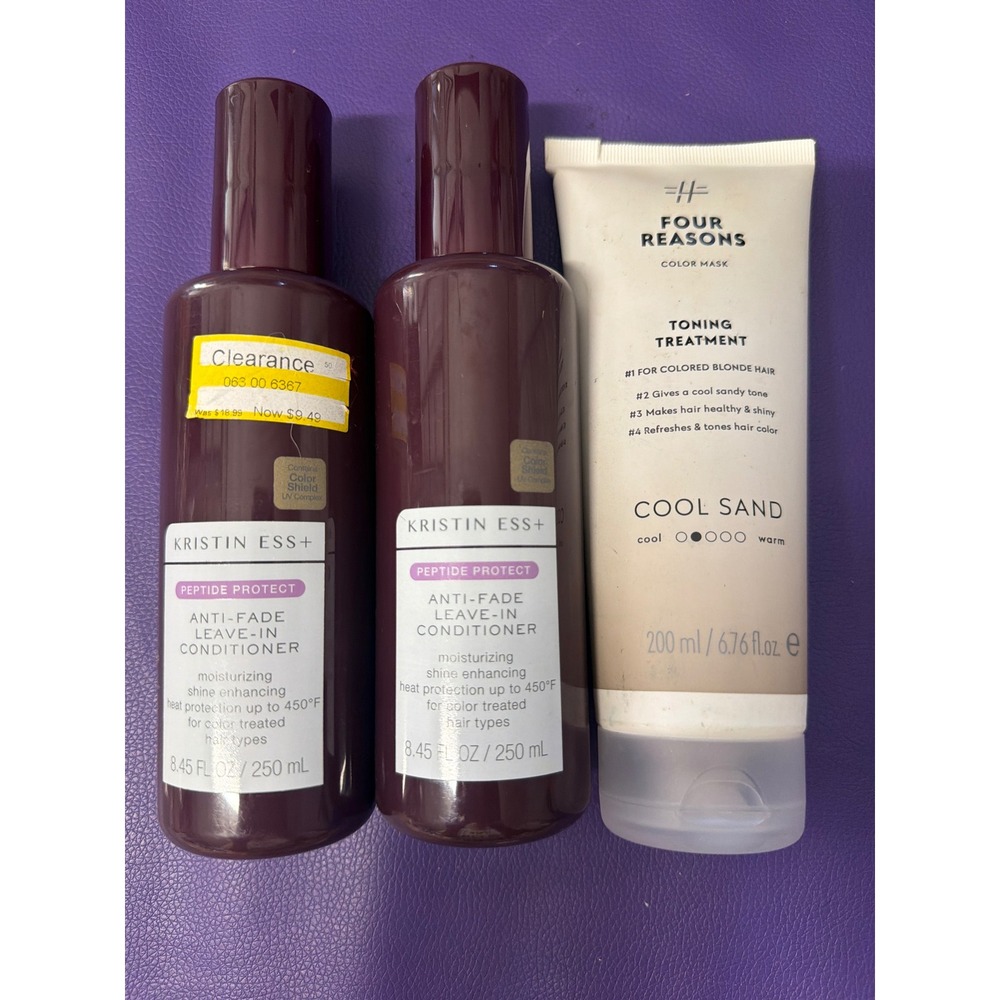 Kristin Ess Peptide Protect Leave-In & Four Reasons Cool Sand Toning Mask Set